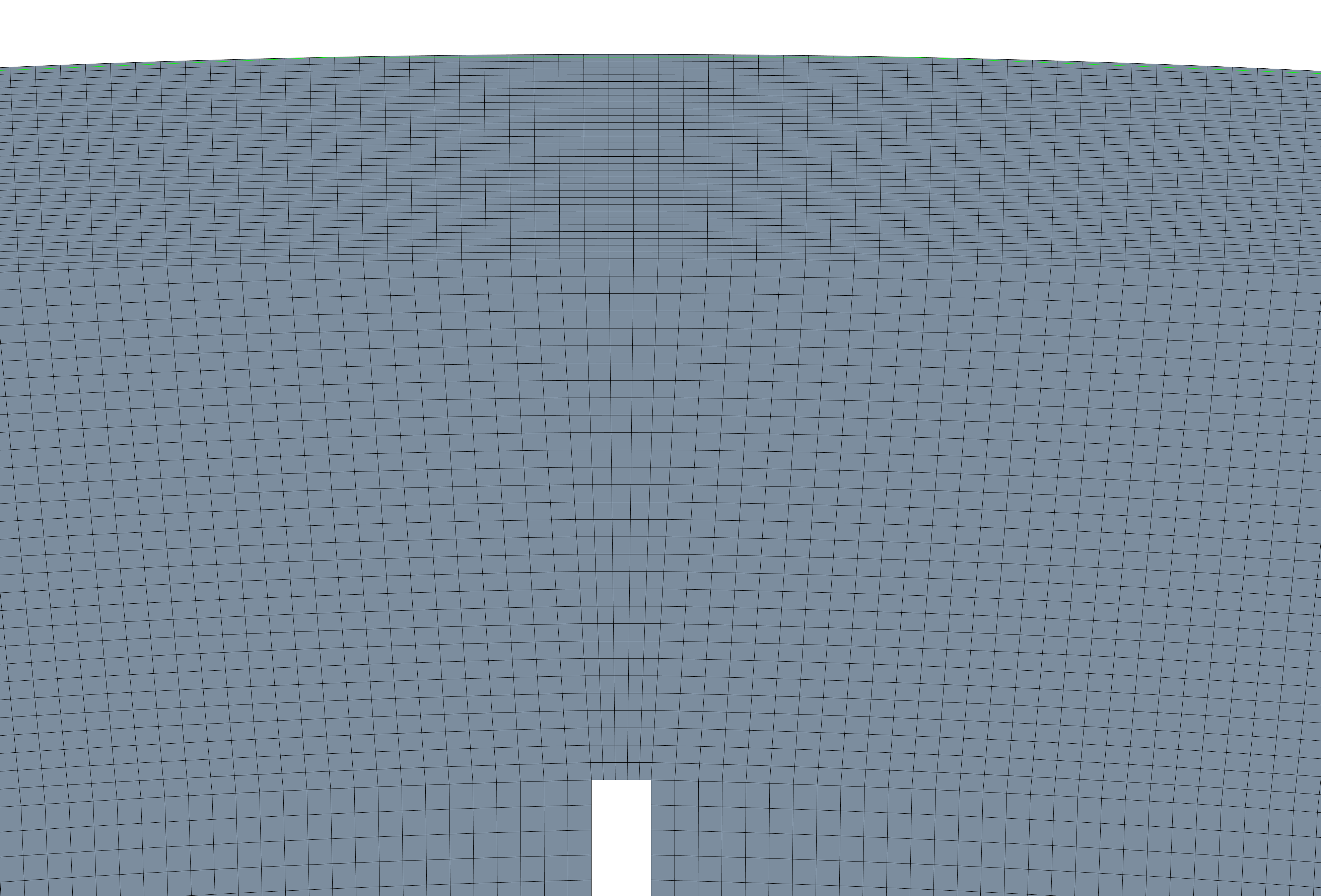 Medium CFD mesh used in the grid convergence study